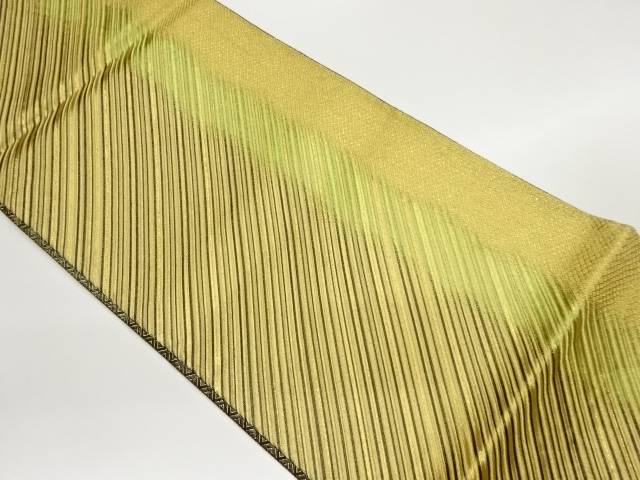 斜線に縞模様織出し袋帯【中古】【着】