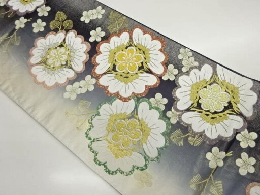 松竹梅散らし模様織出し袋帯【中古】【着】 松竹梅散らし模様織出し袋帯【中古】【着】