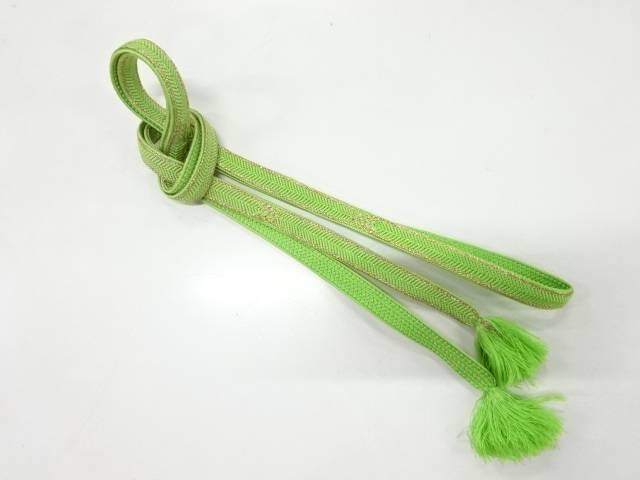 正絹　手組み帯締め【リサイクル】【中古】【着】
