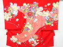 毬模様子供着物(内袖・長襦袢付き)【中古】【着】
