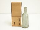 作家物 灰釉彫文壷(共箱)【中古】【道】