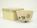 行峯造 鉄絵栗茶碗(箱付)【中古】【道】