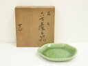 吉向焼 吉向陶荘造 蘭文六方菓子器(共箱)【中古】【道】