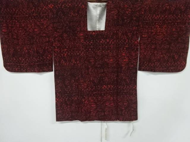 横段に花唐草模様道行コート【中古】【着】