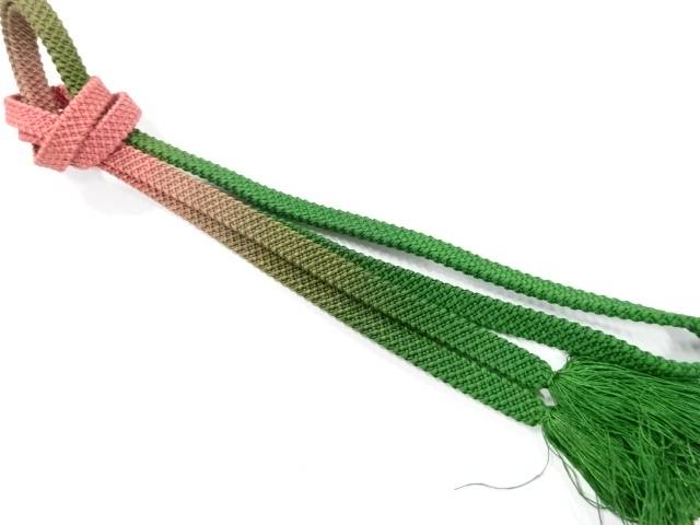 正絹　手組帯締め【中古】【着】