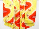 糸巻きに花模様子供着物(長襦袢付き)【中古】【着】