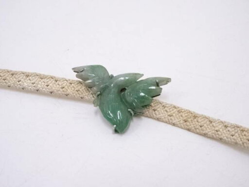 古物 翡翠彫帯留【中古】【着】 古物 翡翠彫帯留【中古】【着】