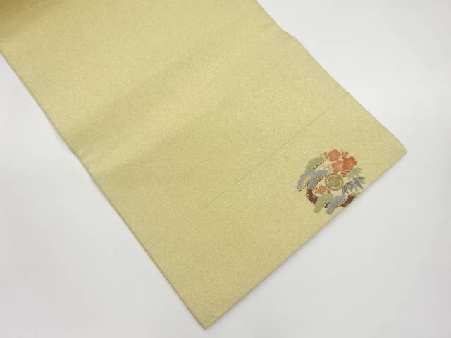 華紋に松竹梅模様織出し袋帯【中古】【着】