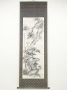 谷口靄山筆 冨貴長寿図 肉筆紙本掛軸(保護箱)【中古】【道】