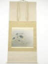 田中以知庵筆 秋興図太巻 肉筆絹本掛軸(共箱・二重箱)【中古】【道】