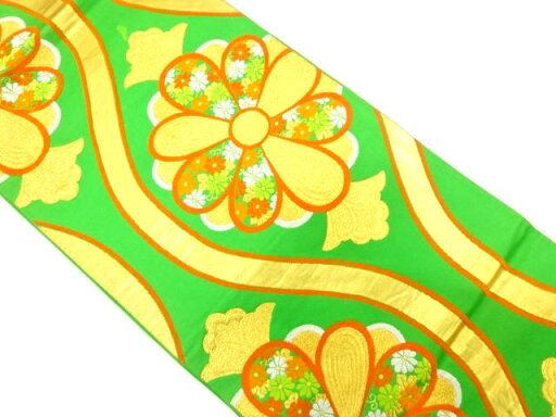 花立涌模様織り出し袋帯(材料)【アンティーク】【中古】【着】 花立涌模様織り出し袋帯(材料)【アンティーク】【中古】【着】