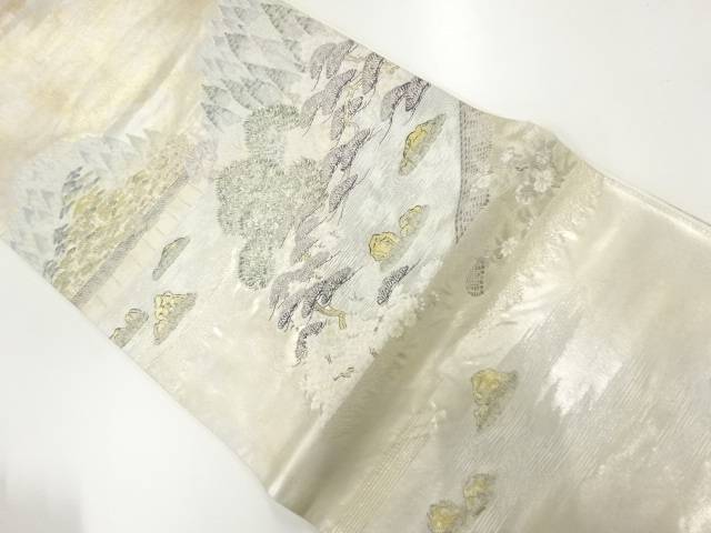 枯山水風景模様織出し袋帯【Pnt】