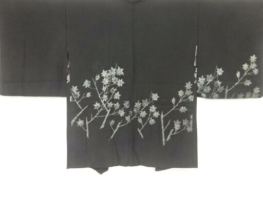 楓模様織り出し絵羽織【中古】【着】 楓模様織り出し絵羽織【中古】【着】