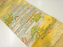 城郭模様織出し袋帯【中古】【着】