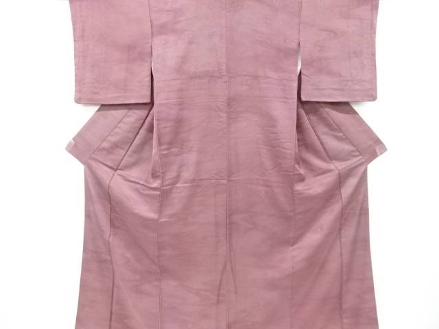 流水に古典柄織り出し色無地着物【中古】【着】