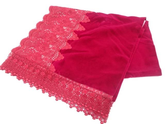 ビロードレースショール【中古】【着】