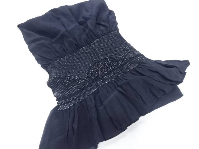 絞り 松皮菱に古典柄 男物兵児帯【中古】【着】