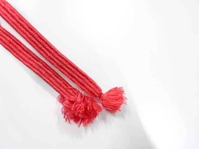 正絹　帯留め用　手組三分紐【アンティーク】【中古】【着】