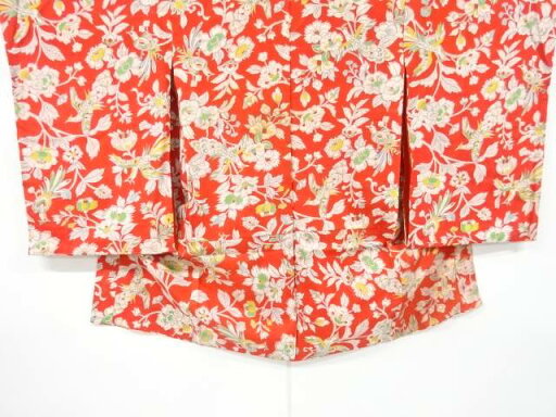 花鳥模様長襦袢【アンティーク】【中古】【着】 花鳥模様長襦袢【アンティーク】【中古】【着】
