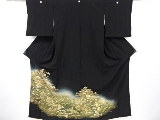 金彩茶屋辻模様留袖(比翼付き)【中古】【着】 金彩茶屋辻模様留袖(比翼付き)【中古】【着】