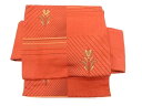 花更紗模様織り出し 作り帯【中古】【着】