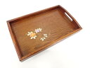 花絵 手付長盆【中古】【道】