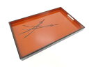 松葉紋 手付長盆【中古】【道】