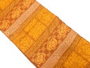 横段に花更紗模様織り出し 名古屋帯【中古】【着】(4)