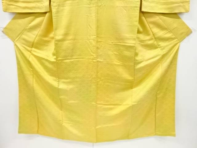 花青海波模様織り出し暈し付け下げ色無地着物【中古】【着】