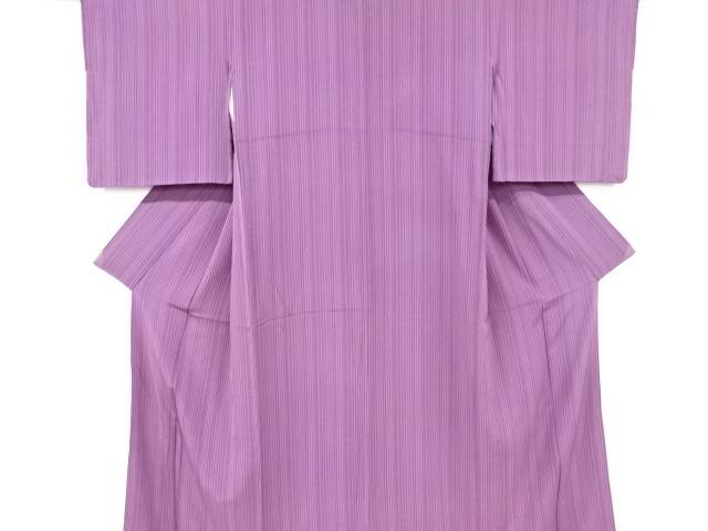 縞模様小紋着物【中古】【着】