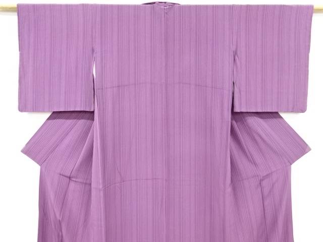 縞模様小紋着物【中古】【着】