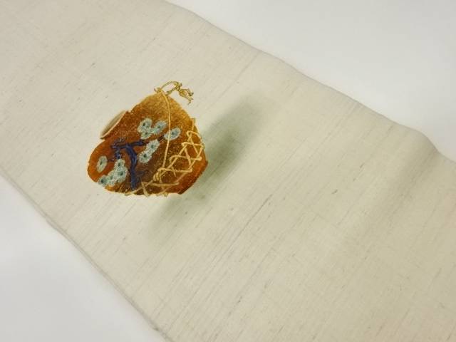 生紬壺模様名古屋帯【中古】【着】