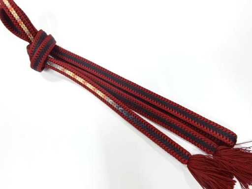 正絹 撚り房 手組帯締め【中古】【着】 正絹 撚り房 手組帯締め【中古】【着】