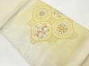 金彩螺鈿蜀江文に向かい鴛鴦・華文模様織出し名古屋帯【中古】【着】