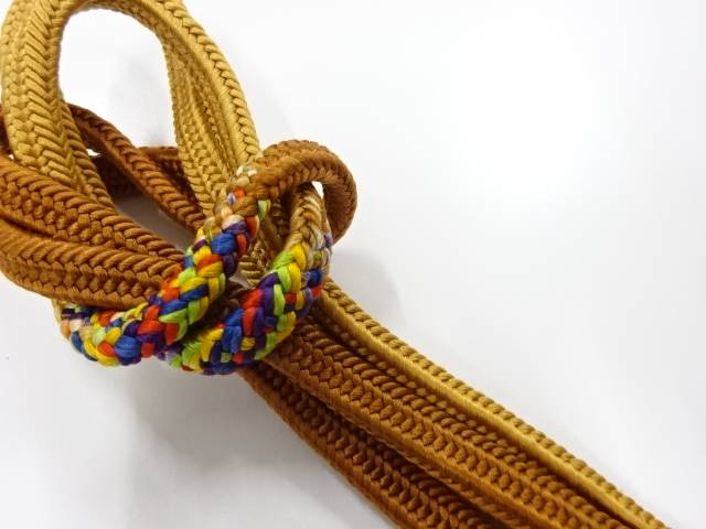 正絹　手組帯締め【中古】【着】