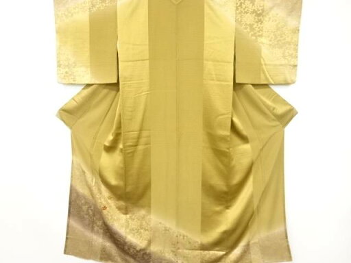 金彩流水に花唐草模様刺繍訪問着【中古】【着】 金彩流水に花唐草模様刺繍訪問着【中古】【着】
