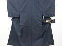 本場泥大島紬100亀甲男物着物アンサンブル・長襦袢セット(キングサイズ)【中古】【着】