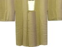 よろけ横段に花模様織り出し道行コート【中古】【着】