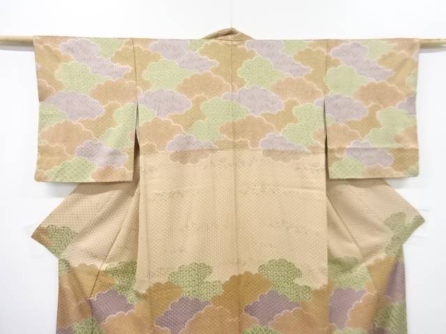 東京ますいわ屋　雲模様一つ紋訪問着(重ね衿付き)【中古】【着】