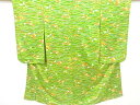 梅に芝草模様子供着物【中古】【着】【Pnt】