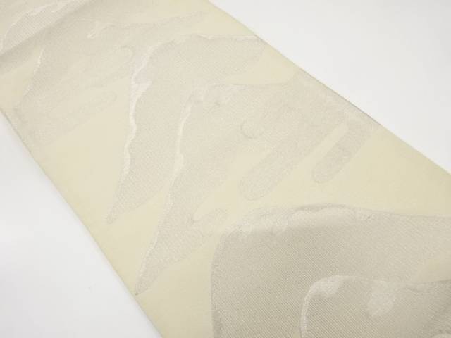 遠山模様織り出し袋帯（材料）【アンティーク】【中古】【着】(4)