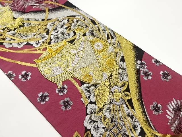 糸車に宝尽くし模様織出し袋帯【中古】【着】【sp_off】