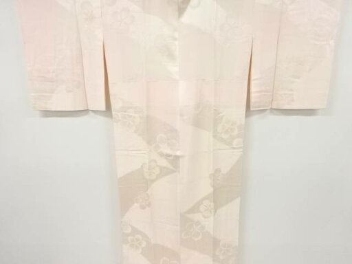 絞り梅模様織り出し長襦袢【中古】【着】 絞り梅模様織り出し長襦袢【中古】【着】