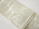 重ね色紙に向かい鶴・華紋織り出し 袋帯【中古】【着】