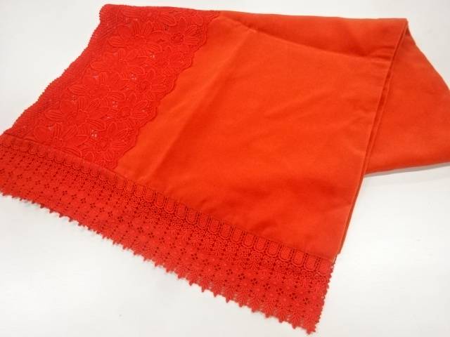 ビロードレース花模様ショール【中古】【着】【Pnt】【sp_off】