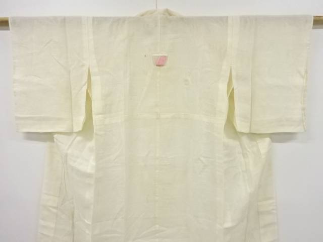 本麻透かし織流水模様長襦袢【アンティーク】【中古】【着】