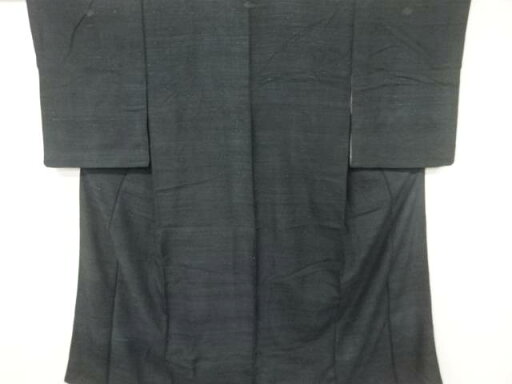 手織り節紬三ツ紋着物【アンティーク】【中古】【着】【Pnt】 手織り節紬三ツ紋着物【アンティーク】【中古】【着】【Pnt】