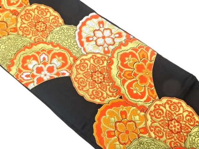 華文模様織り出し袋帯(着用可)【アンティーク】【中古】【着】