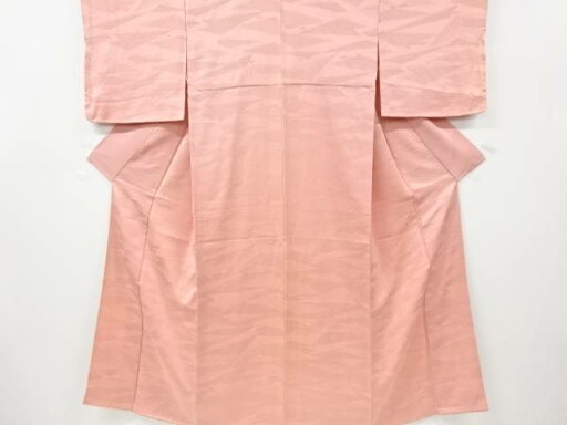 未使用品 古典柄織り出し一つ紋色無地着物【着】 未使用品 古典柄織り出し一つ紋色無地着物【着】