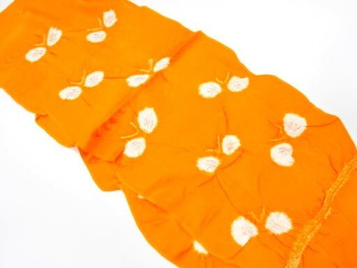 未使用品 正絹 絞り 帯揚げ【着】 未使用品 正絹 絞り 帯揚げ【着】